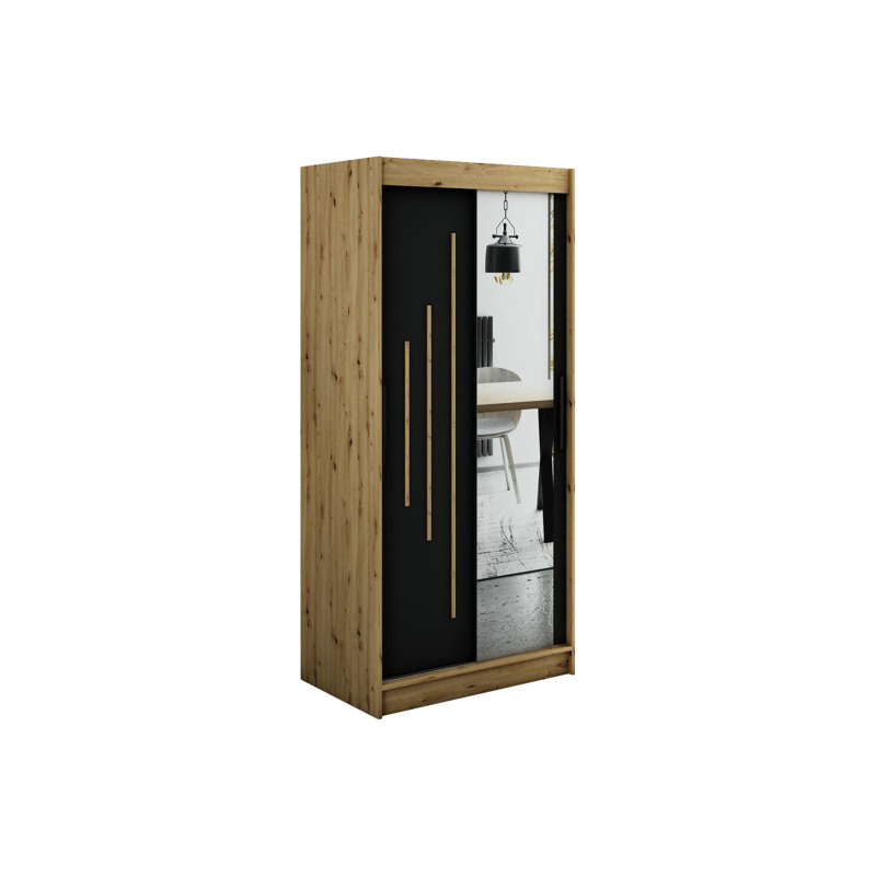 Limnia 2 Door Manufactured Wood Wardrobe, 200 H x 100 W x 62 D cm