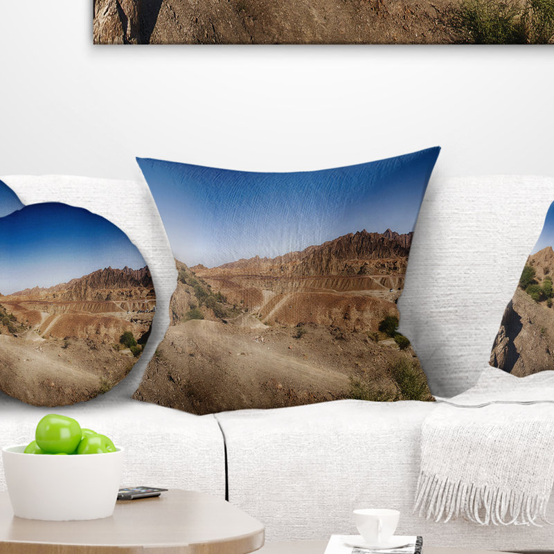 Coussin paysage de montagnes hattas de photos, 16 po x 1 po, Coussin décoratif