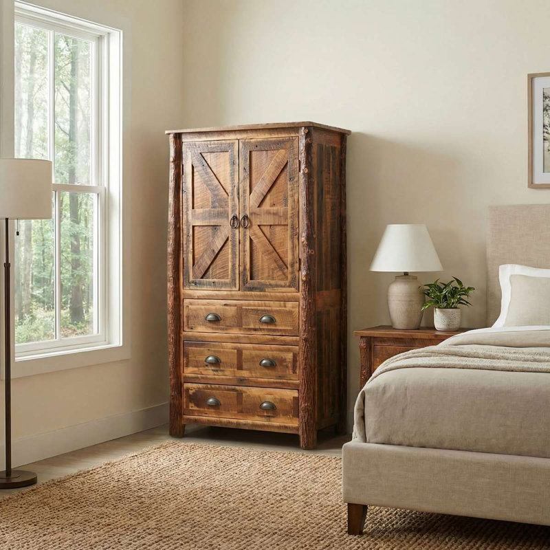 Armoire à trois tiroirs Fireside Lodge Appalachian - Premium Line, Noyer Blanc