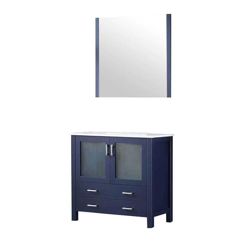 Meuble-lavabo avec comptoir en céramique blanche, Marine