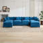 Canapé Cloud 4 places, canapé modulaire moderne pour le salon, coussin rembourré à double couche confortable, tissu chenille respirant-1349834421-1349834420