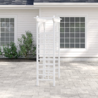 Providence 28'' W x 64'' D Polyvinyl Chloride (PVC) Arbor in White