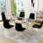 Iverson Glass Top Metal Base Dining Table-2037824520-2037824527