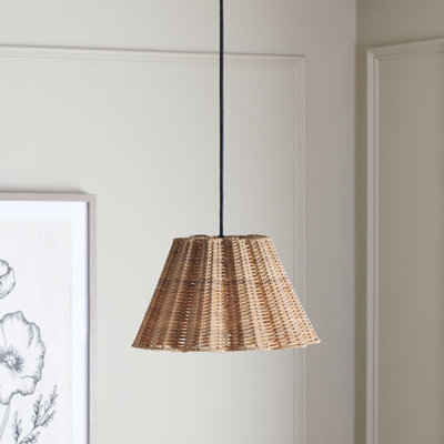Luminaire suspendu naturel 1 lumière Carbry