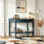 Console demi-lune avec tiroir et tablette-900943389