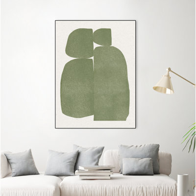 «Green Stones Composition», toile encadrée