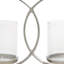Candélabre argenté décoratif en aluminium à 3 piliers-584094595