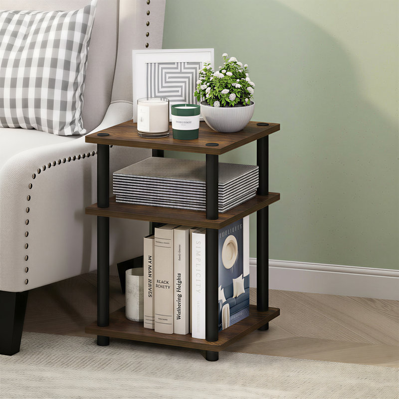Taten 37.08cm W Manufactured Wood Shelving Unit, Amber Pine/Black