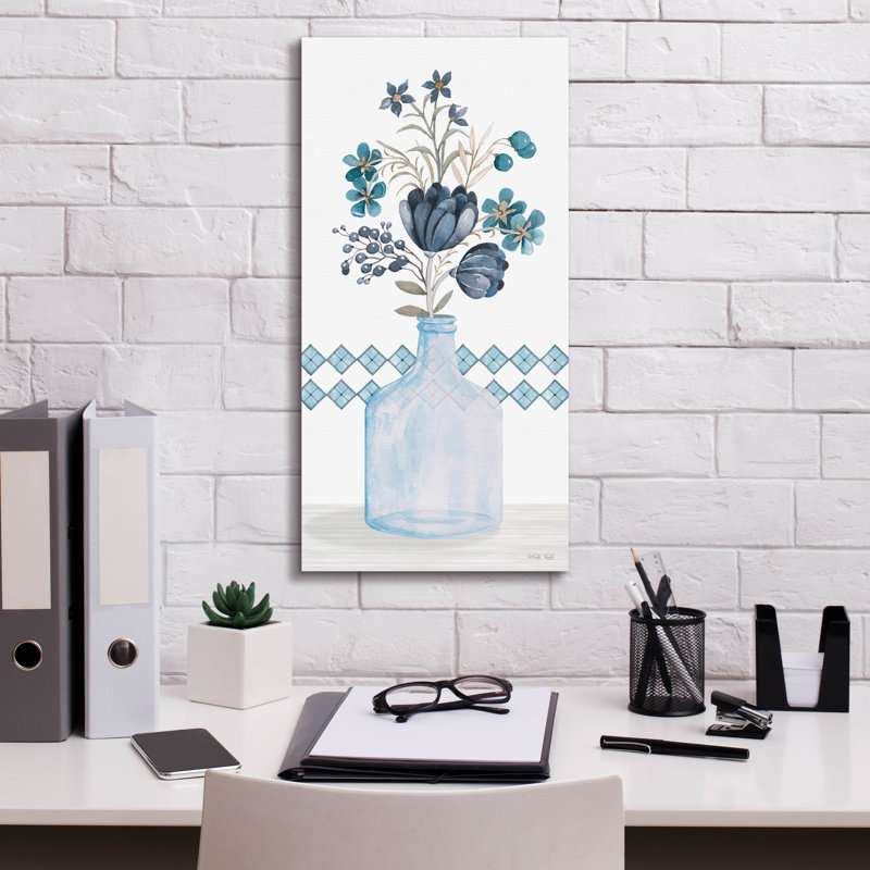 «Blue Mums» par Cindy Jacobs, H 24 po x l 12 po x P 0,75 po
