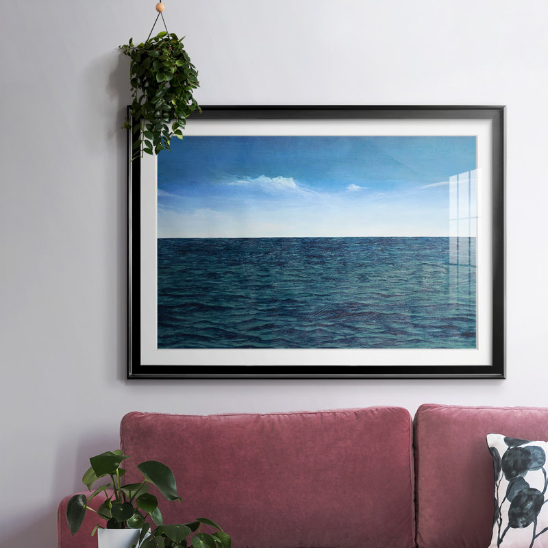 Open Water I, reproduction d'art encadrée, H 15 po x l 21 po x P 1,5 po, Noir