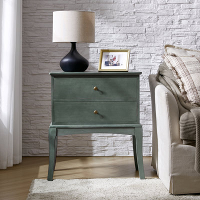 Einav 28'' H  Transitional Solid Wood Nightstand with Built-in Outlet