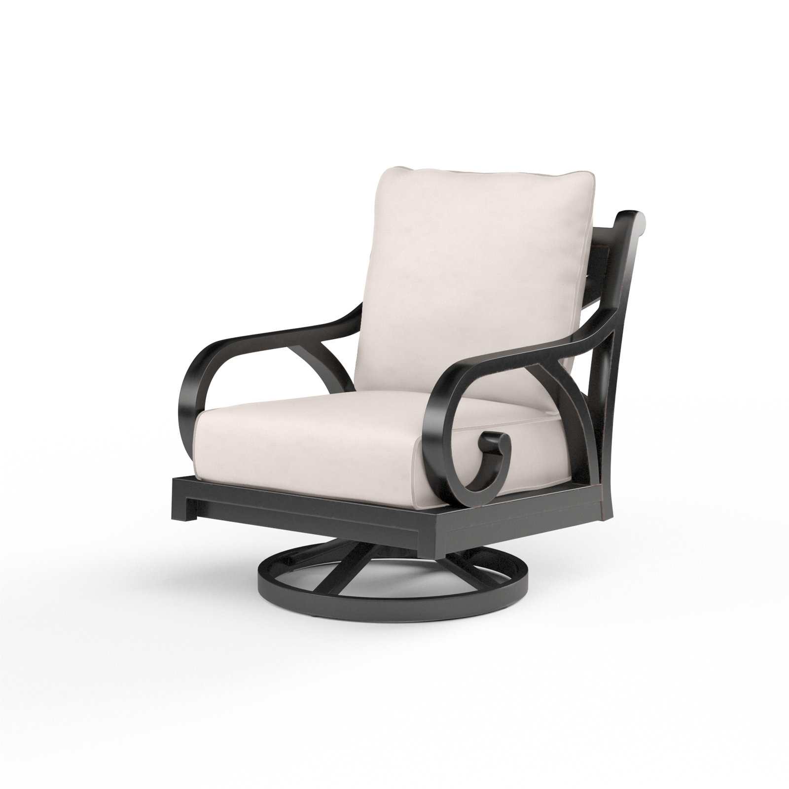 Monterey Sunbrella® Swivel Patio Lounge Chair, Canvas Natural