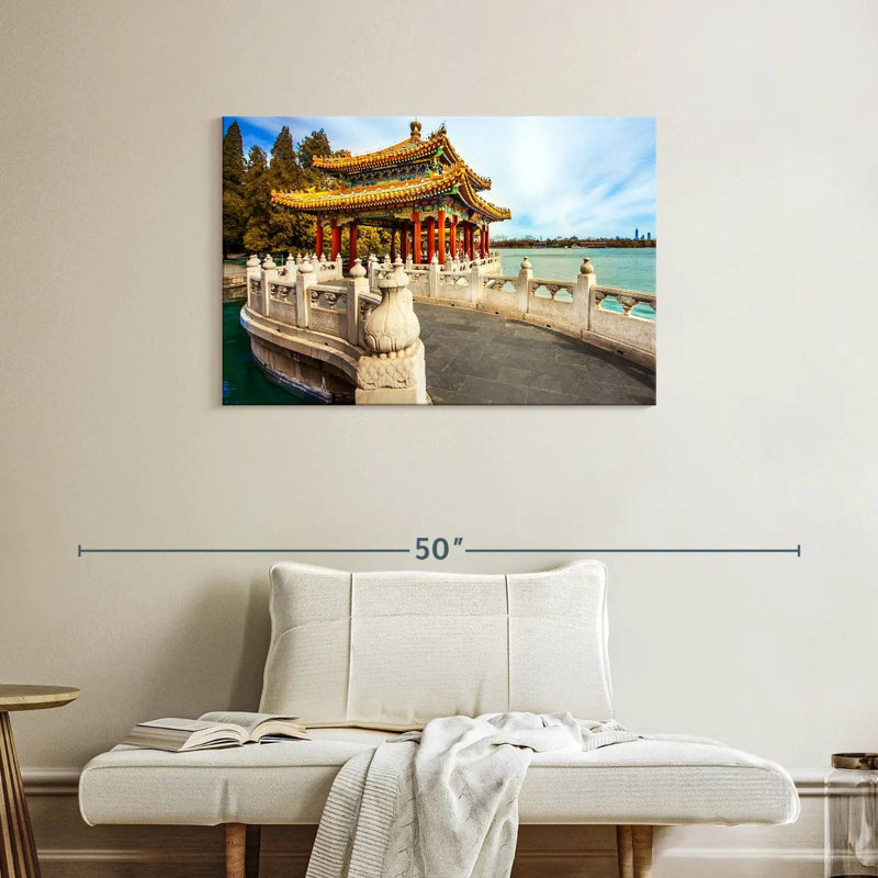 Pagoda In Beihai Park, 24" H x 36" W