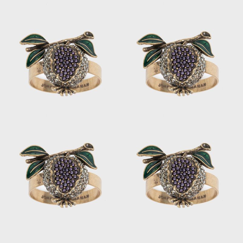 Pomegranate Skinny Napkin Rings