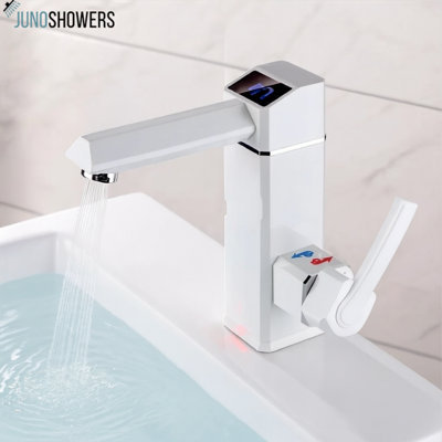 Robinet de salle de bain à affichage numérique Juno - Eau chaude à la demande avec efficacité moderne