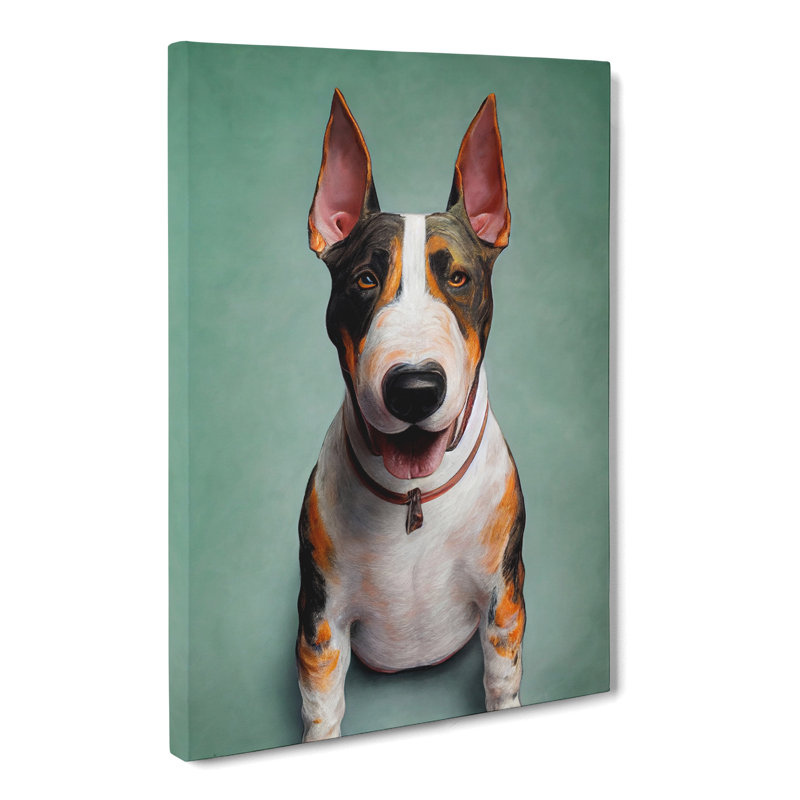 Vasco English Bull Terrier - Wrapped Canvas, 50cm H x 35cm W x 3cm D