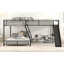 Lit superposé en L avec lit mezzanine