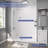 60" X 32"w Shower Combo Kits With Three Pics Matte White Shower Walls and Shower Base