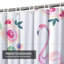 Aquarelle florale, flamant rose, dessin artistique, toile d'oiseau chic avec 12 crochets-126431457