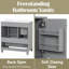 Meuble-lavabo 30 po avec lavabo, une porte avec tablette et trois tiroirs, porte à fermeture douce, gris-373046462