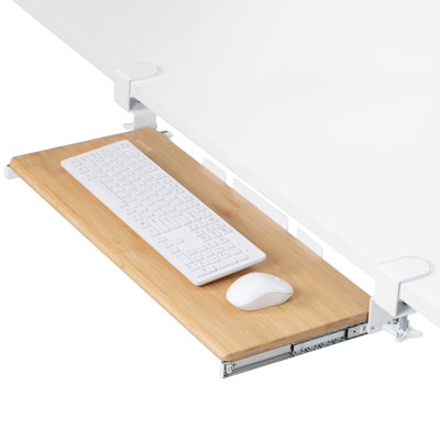 Plateau à clavier et souris VIVO Bamboo Clamp-on