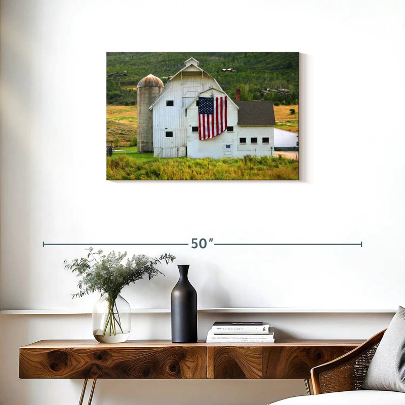 Lilie US Flag On McPolin Barn, 20" H x 30" W