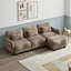 Canapé d'angle trois places en forme de L avec pouf amovible-1725303070