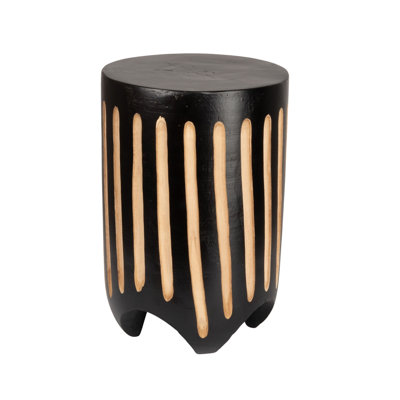 Table d'appoint en bois sculpté à la main