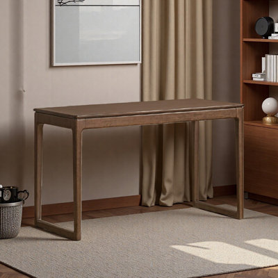 Simple Durable Rubberwood Rectangular Writing Desk