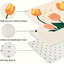 Ensemble de 2 tapis de cuisine tulipes orange