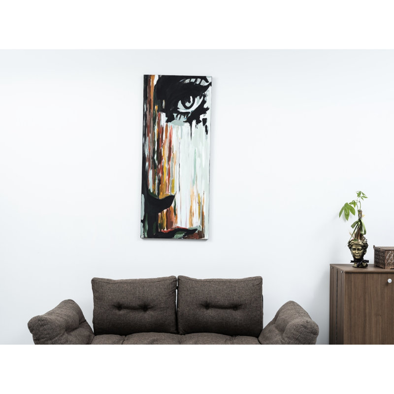 Fascinant 46,9 po X 19,27, art mural sur toile grise