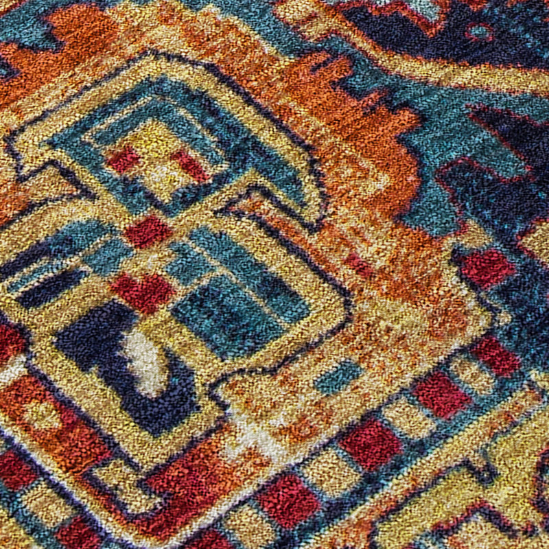 Avis Washable Oriental Indoor / Outdoor Rug, Runner 2'3" x 7'6"
