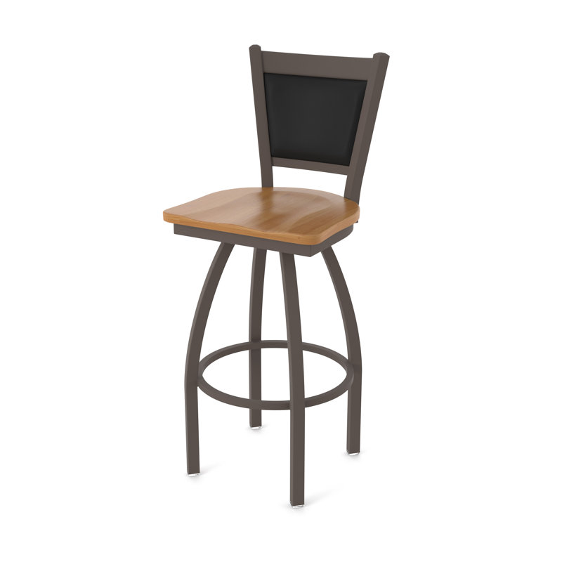 Tabouret pivotant Hadleigh, Bronze, Érable moyen, Tabouret de bar (siège d'une hauteur de 36 po)