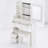29.2" Small Size Left Drawer Desktop Vanity Table + Cushioned Stool-2102387448