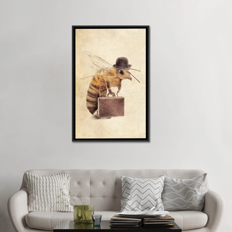 «Worker Bee», impression sur toile tendue, H 18 po x l 12 po x P 1,5 po, Toile tendue, Pas de tapis