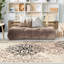 Tapis beige et gris tissé à la machine 3 pi x 5 pi Medallion