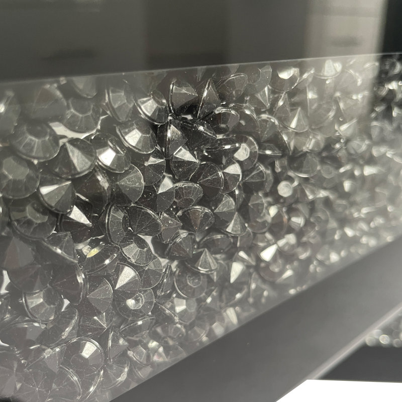 Table basse à motif de diamants broyés