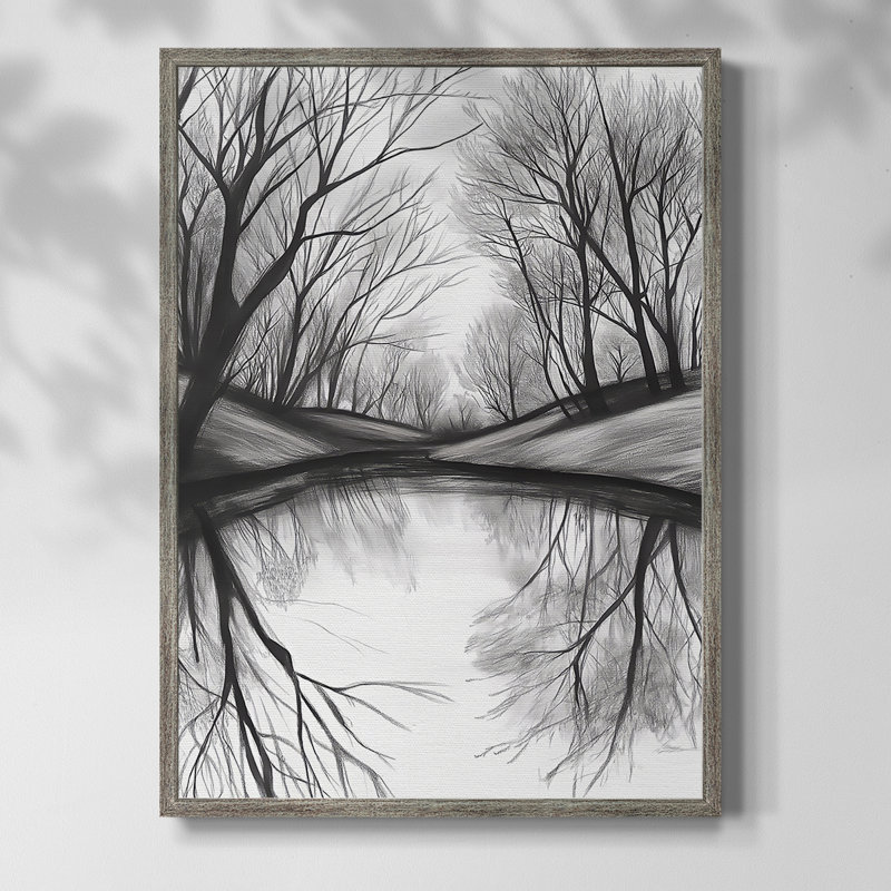 «LANDSCAPES Series XXIV», reproduction encadrée - bois massif, H 11 po x l 9 po