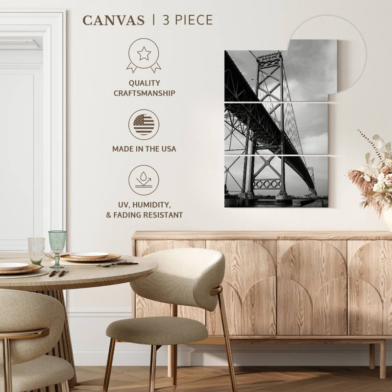Lilie Monochromatic Ambassador Bridge, 38" H x 24" W