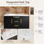 Meuble-lavabo mural de 91 cm avec lavabo en résine et armoire de rangement suspendue en MDF à 2 tiroirs-2141507726