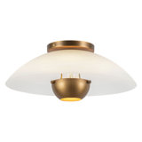 Umbra 14-in Black Semi-Flush Mount