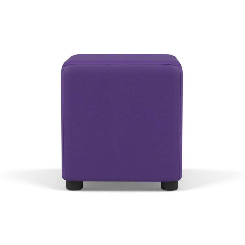 Faux Leather Cube Seating, Blackcurrant