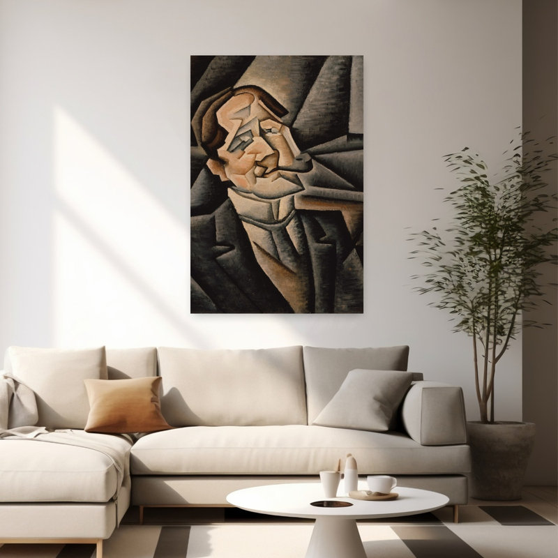 Juan Legua, 1911, estampe d'art mural abstrait contemporain, H 60 po x l 40 po