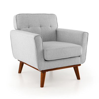 Huntingtown Upholstered Linen Armchair