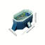 La piscine pliante en PVC de 1,6 m (non gonflable) se baigne et se refroidit en été, convient au patio extérieur-132439100