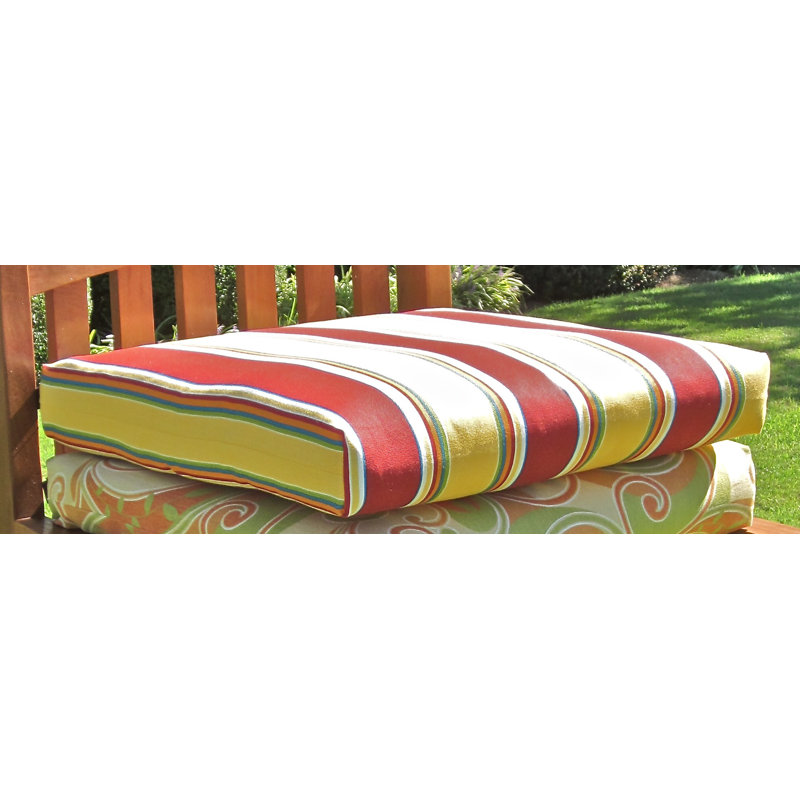 Indoor/Outdoor Adirondack Chair Cushion, 3" H x 20" W x 19" D, Papprika