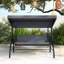 Balancelle de patio 3 places avec auvent avec coussins amovibles et support pour poches latérales-1762955827