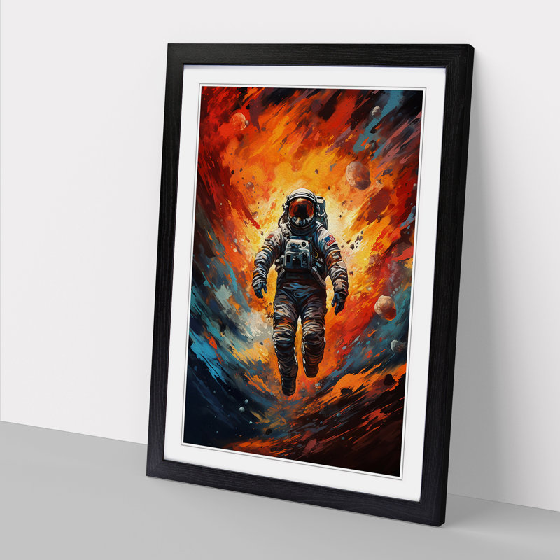 Single Picture Frame Print on Wood, Black Framed, 46cm H x 34cm W