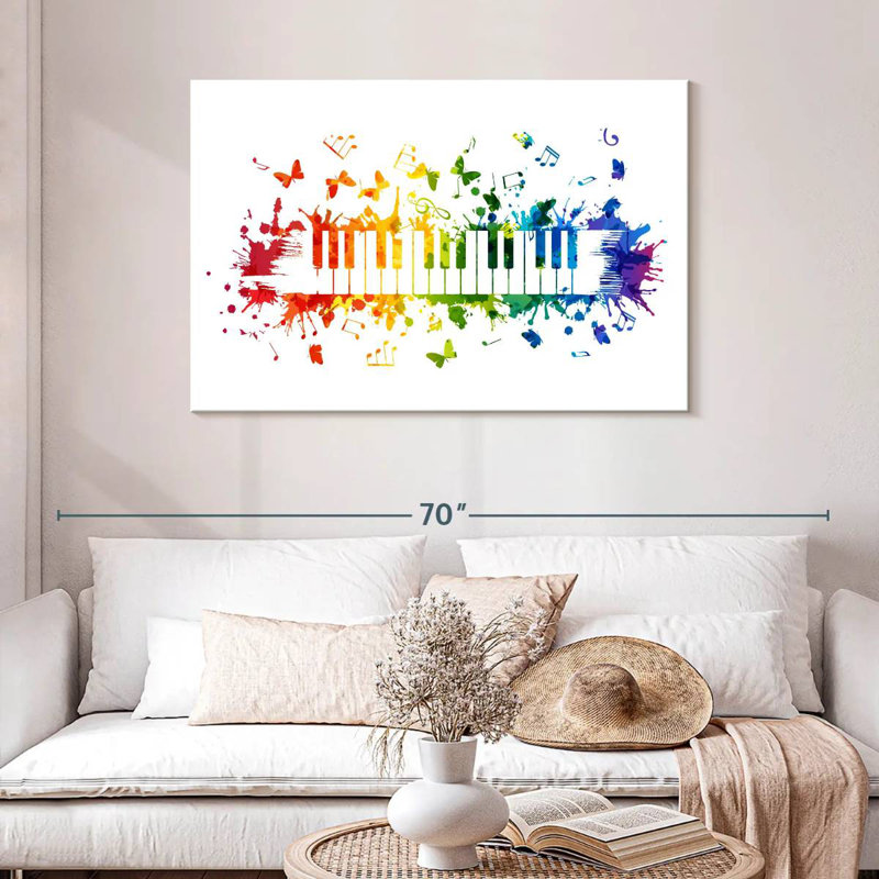 Abarca Rainbow Piano Keyboard, 30" H x 45" W