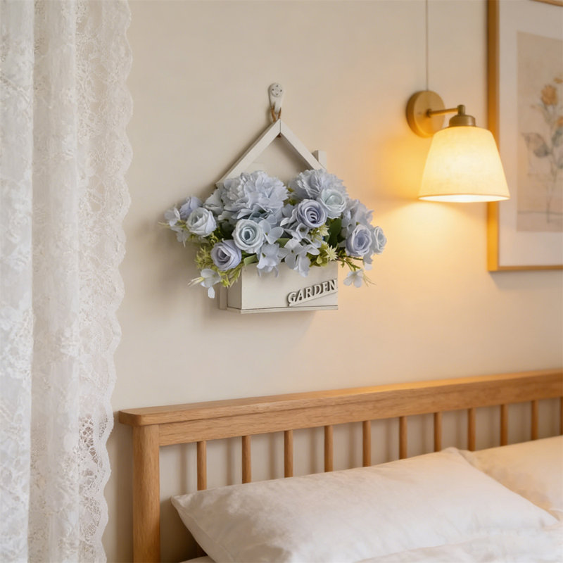 Wall-Mounted Artificial Flower, Blue